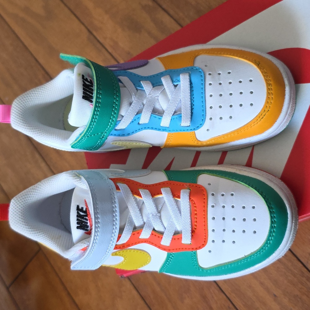Nike Kids Colorful Sneakers - Orange, Green, Purple, Blue - Picture 2 of 8